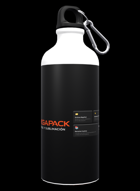 Mockup 3D — Botella Caramañola